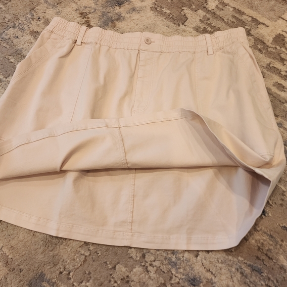 NWT Michael Stars Stretch Twill Beige Monroe Mini Skirt so plus size 2X - Picture 10 of 16